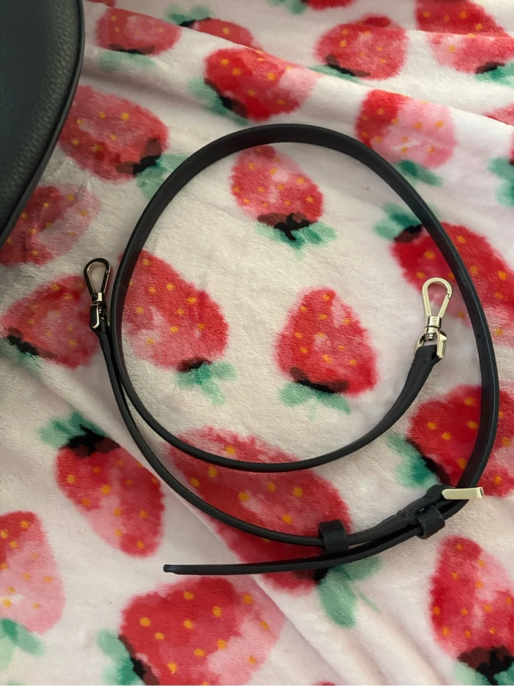 kate spade Black Pebbled Leather Hobo with Gold Logo
